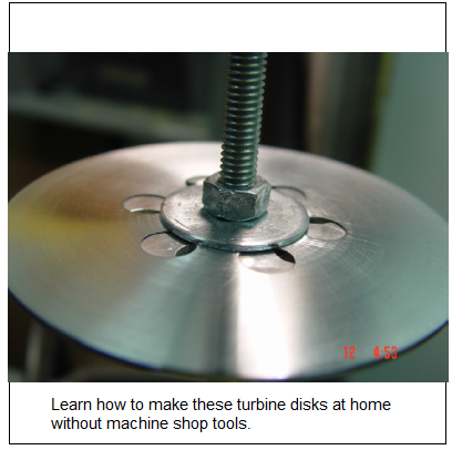 Photo of one disk of a Tesla turbine motor