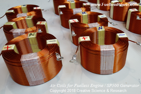One dozen specially designed air coils for SP500 Generator, Fuel-less Engine motor