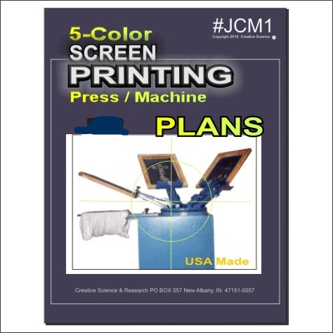 5-color Screen Printing Plans book cover order number JCM1